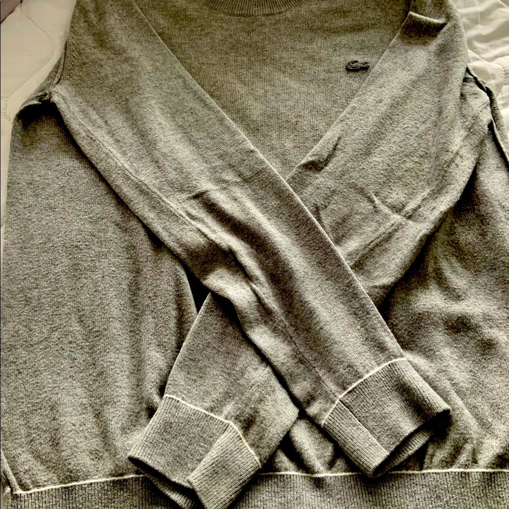 Lacoste LIVE Women's Grey Organic Crew Neck Cotton Jumper